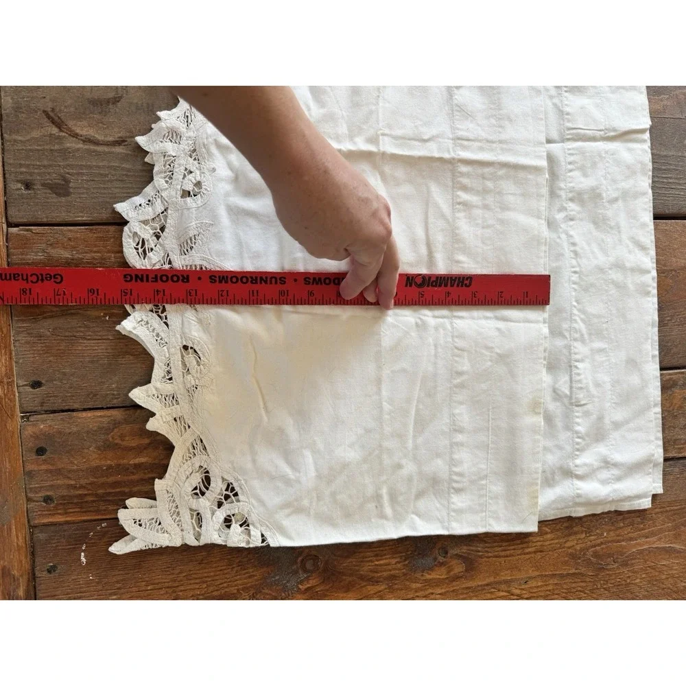 Vintage Lacey Lace Valances Set Of 2 Cottage Farmhouse Grandma Cute